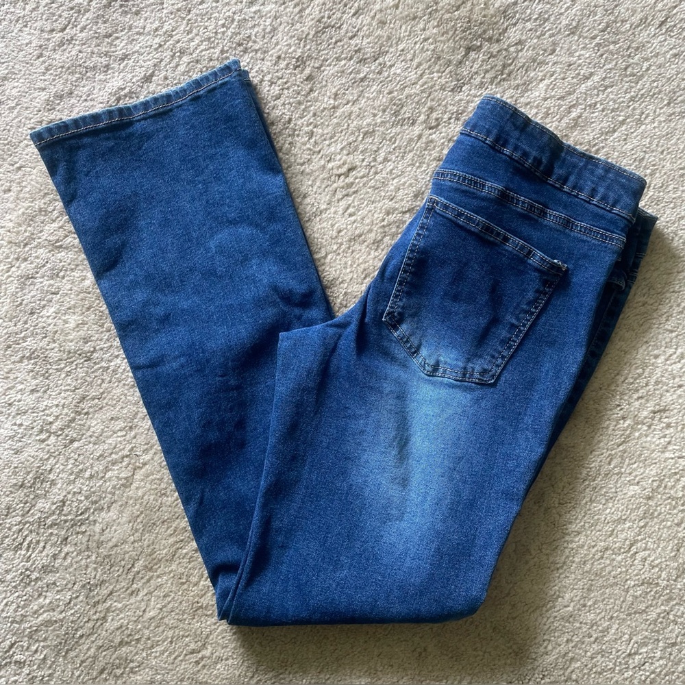 Madden girl Grommet Belted Bootcut Wide Flare Jeans Size 9 - Picture 5 of 8